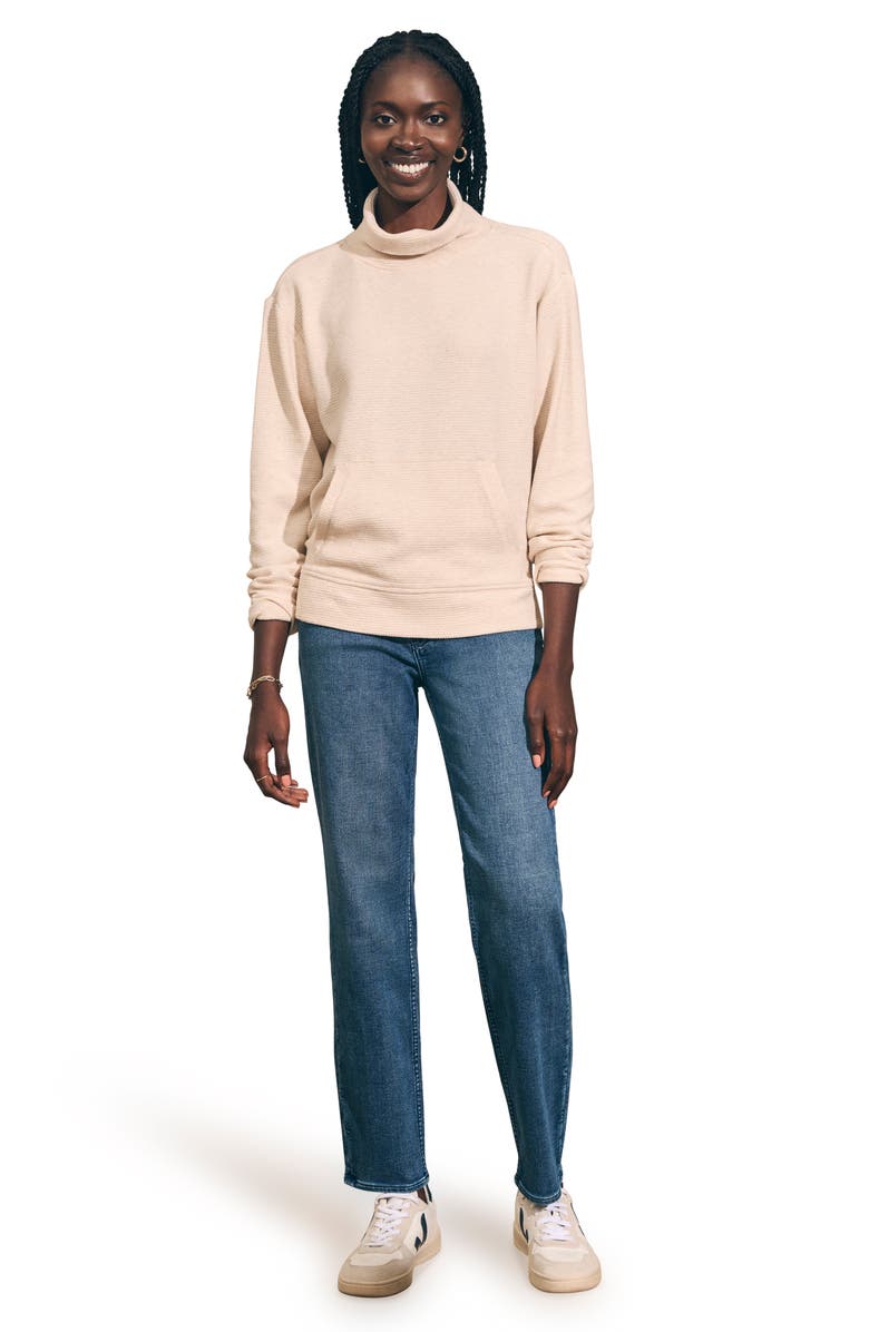 Faherty Surf Turtleneck Waffle Knit Sweater, Alternate, color,