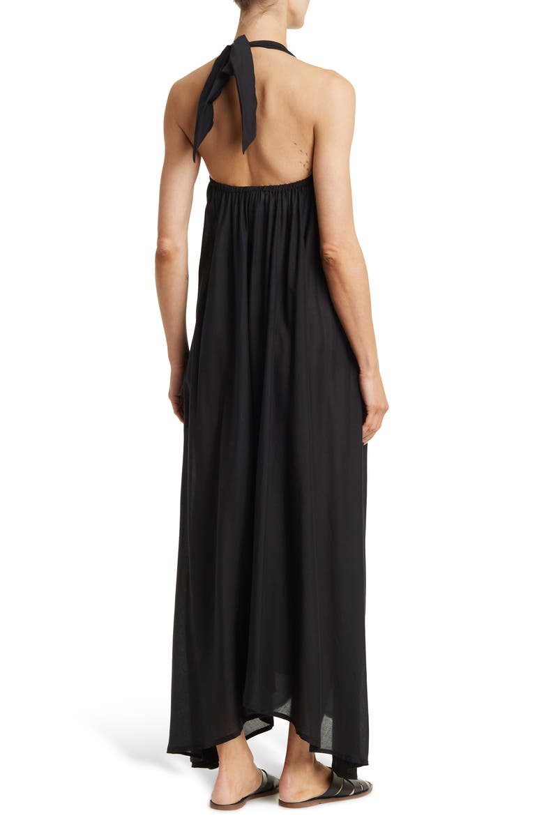 Elan Maxi Halter Cover-Up Dress, Alternate, color,