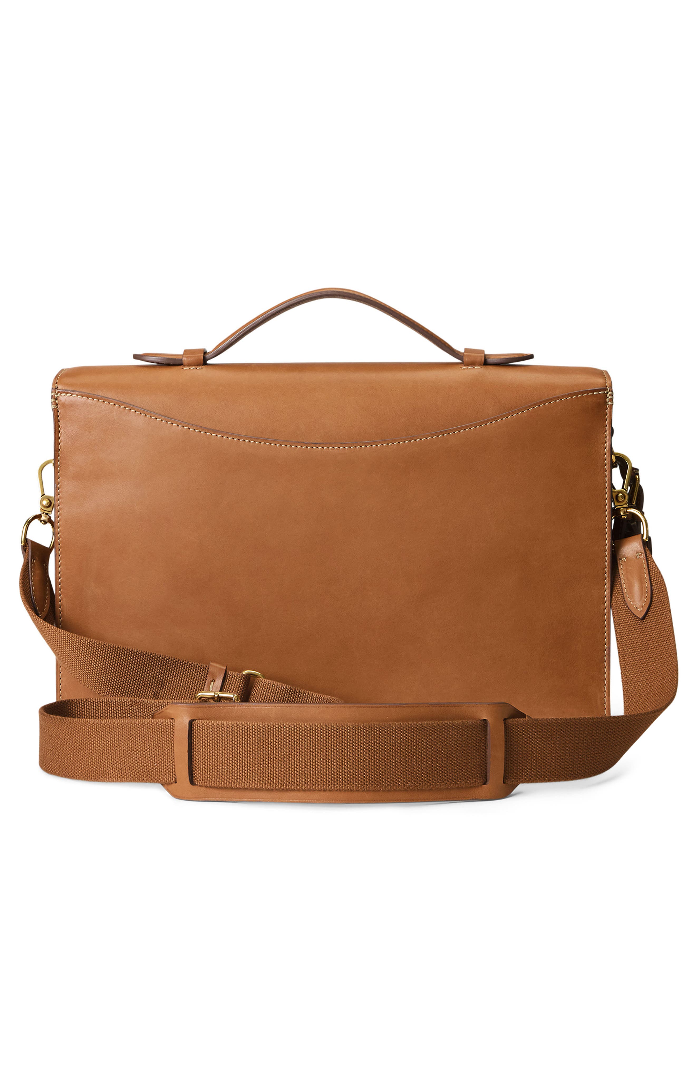 Ralph Lauren Purple Label Bedford Calfskin Leather Briefcase, Alternate, color, 