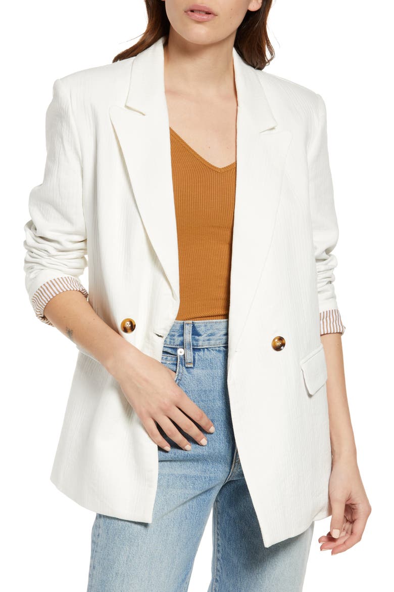 Garance Blazer, Main, color, BLANC