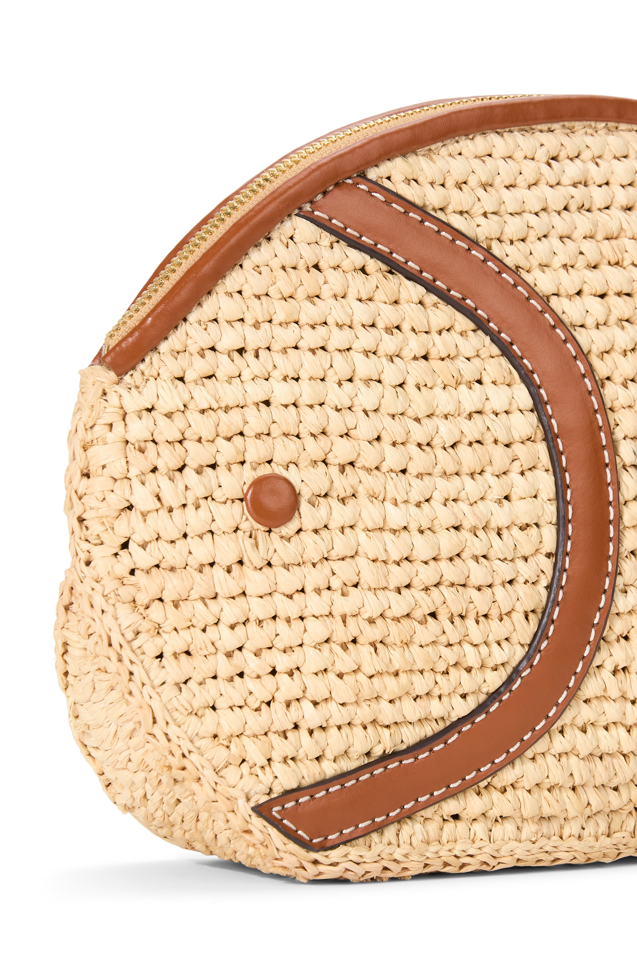 STAUD Pesce Raffia Clutch, Alternate, color, Natural/ Tan