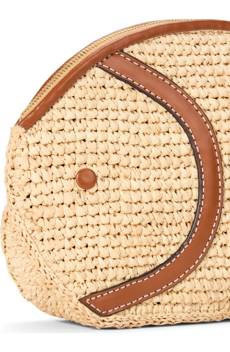 STAUD Pesce Raffia Clutch, Alternate, color, Natural/ Tan