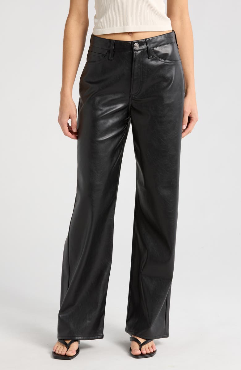 rag & bone Logan Faux Leather Pants, Main, color, Black