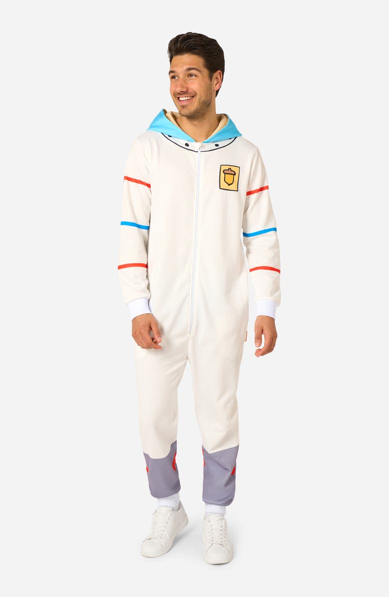 OppoSuits SpongeBob SquarePants<sup>™</sup> Sandy Hooded Fleece Costume Jumpsuit, Alternate, color, White