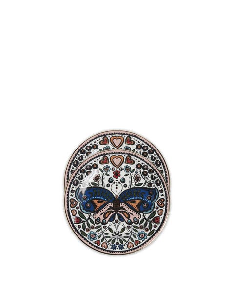 Dessert Plates Set Of 2 Rebirth Multicolor