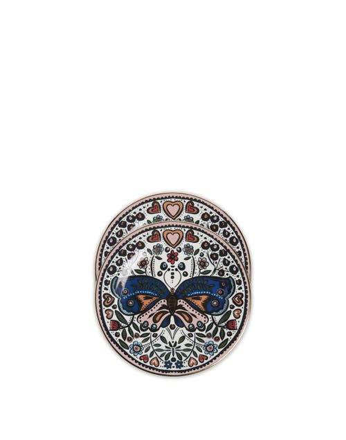 La Doublej Dessert Plates Set Of 2 Rebirth Multicolor In Rebirth Multicolor