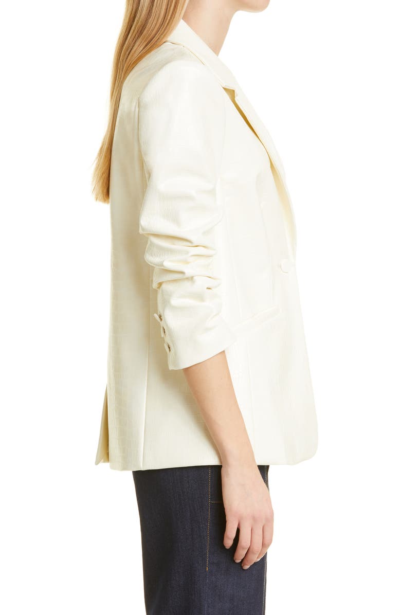 Cinq à Sept Kylie Faux Croc Embossed Blazer, Alternate, color, 