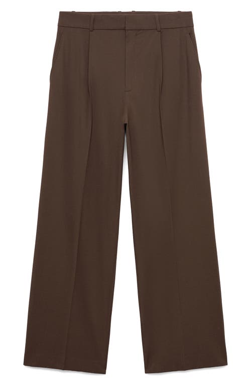 Mango Pleated Wide Leg Pants In Multi