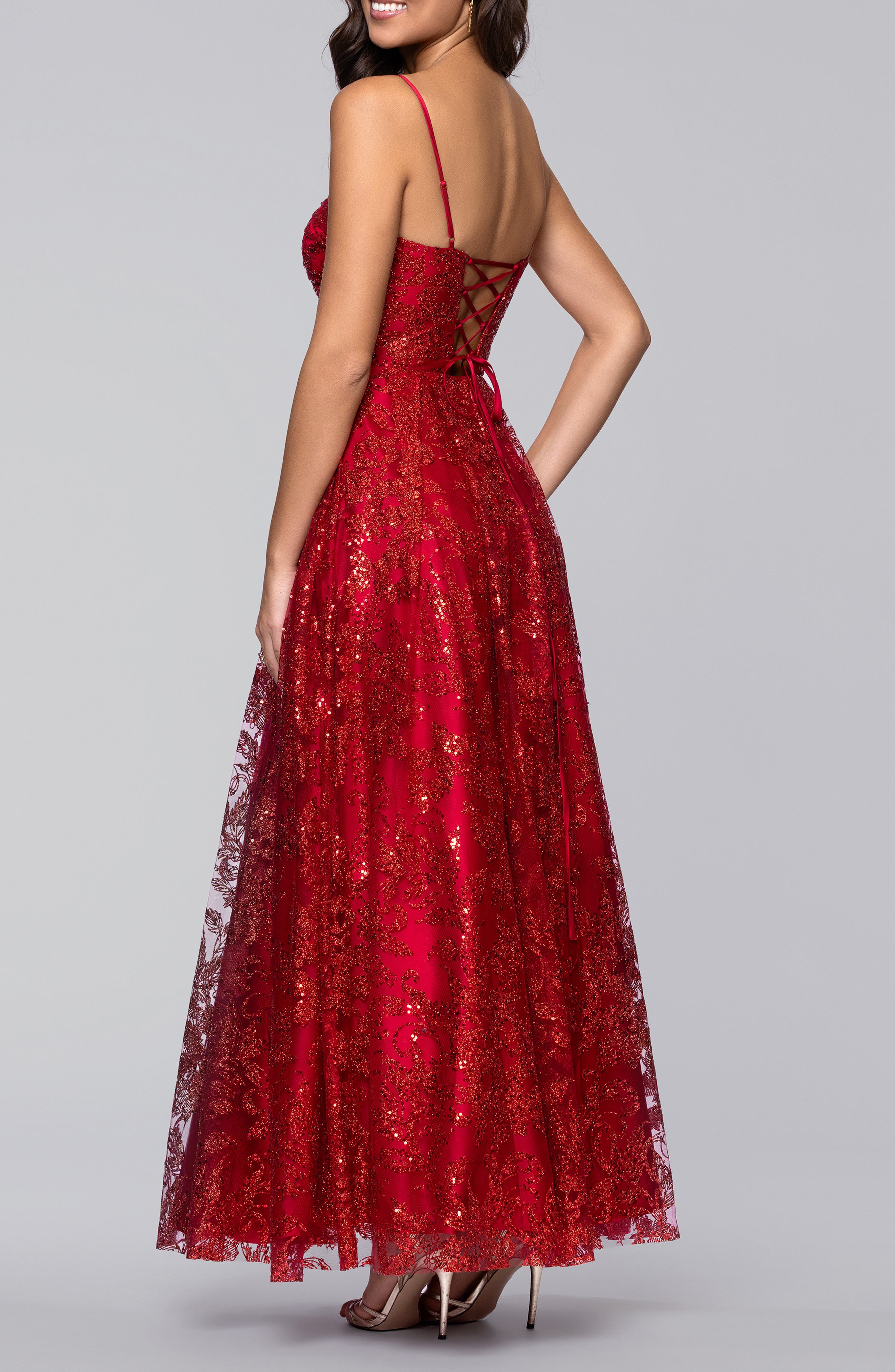 Glitter Sequin Corset Gown - image 2