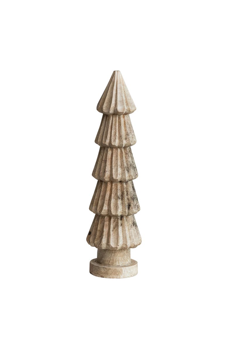 Storied Home Carved Mango Wood Tree, Natural Finish, Main, color, 