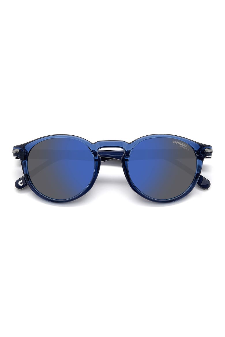 Gender Inclusive 50mm Round Sunglasses, Alternate, color, BLUE