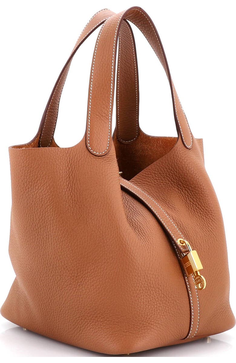 Pre-Owned Hermes Picotin Lock Bag Clemence MM, Alternate, color, Gold