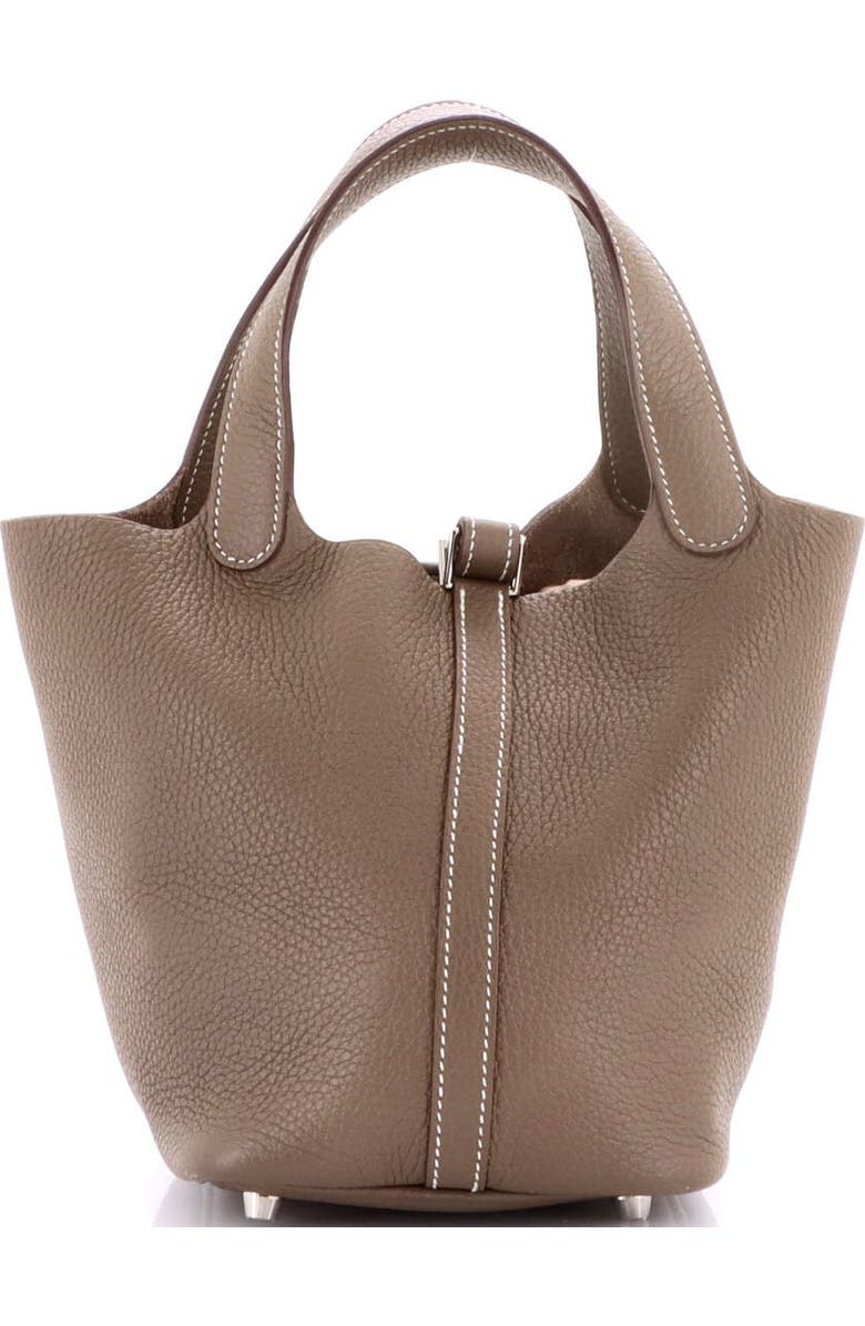 Pre-Owned Hermes Picotin Lock Bag Clemence PM, Alternate, color, Etoupe