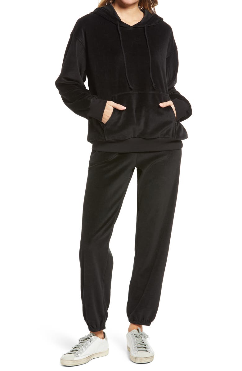Treasure & Bond Velour Treatment Hoodie, Main, color,