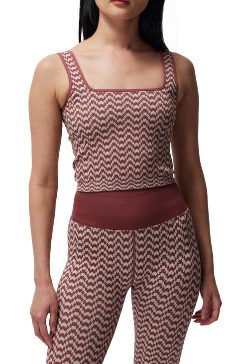 Athena Seamless Jacquard Rib Crop Top