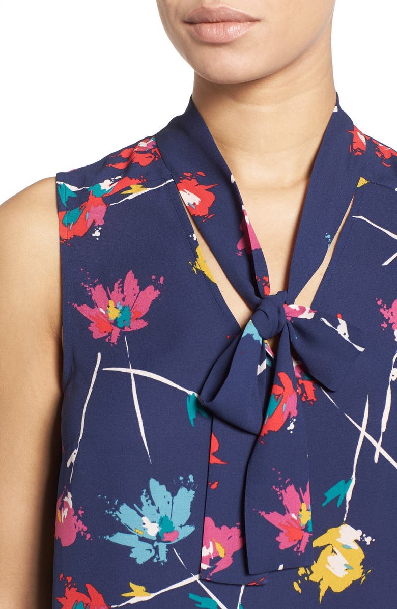 Halogen<sup>®</sup> Sleeveless Tie Neck Blouse, Alternate, color, 