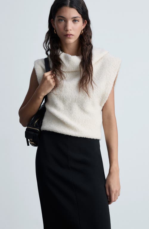 Mango Back Slit Maxi Skirt In Black