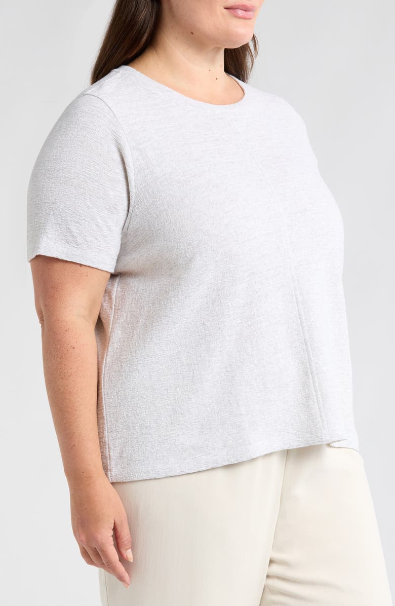 Eileen Fisher Crewneck Organic Cotton T-Shirt, Alternate, color, Sea Salt