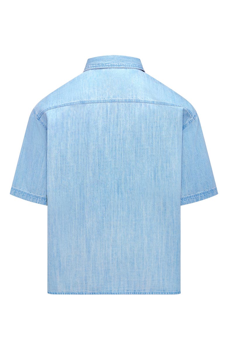 Eastside Golf Indigo Boxford Short Sleeve Cotton Button-Up Shirt, Alternate, color, Indigo