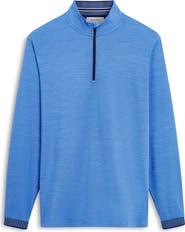 Bugatchi Quarter Zip Performance Pullover