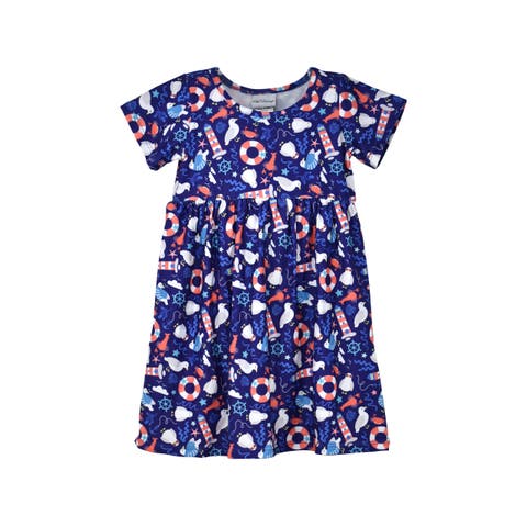 Girl's Playtime UPF 50+ Laya Short Sleeve Tee Dress