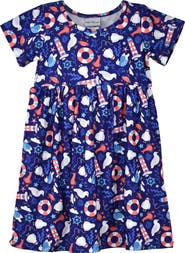 Flap Happy Girl's Playtime UPF 50+ Laya Short Sleeve Tee Dress