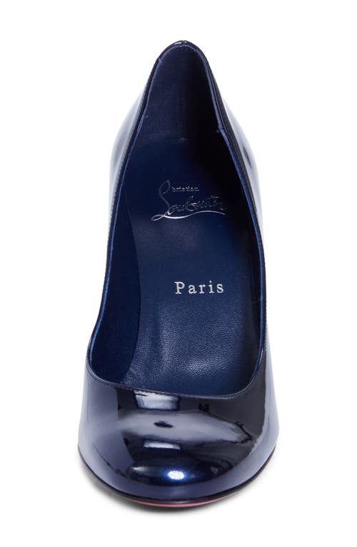 Christian Louboutin Stylish Block Heel Round Toe Pumps In Blue