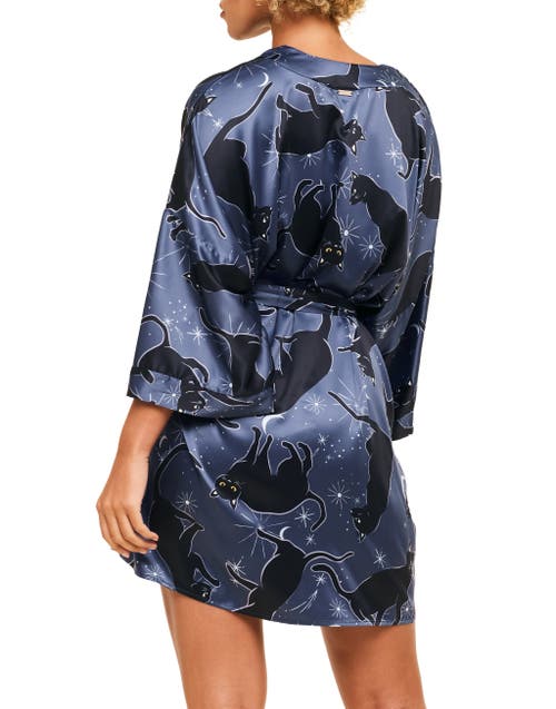Adore Me Izabella Kimono Robe In Convo Blue