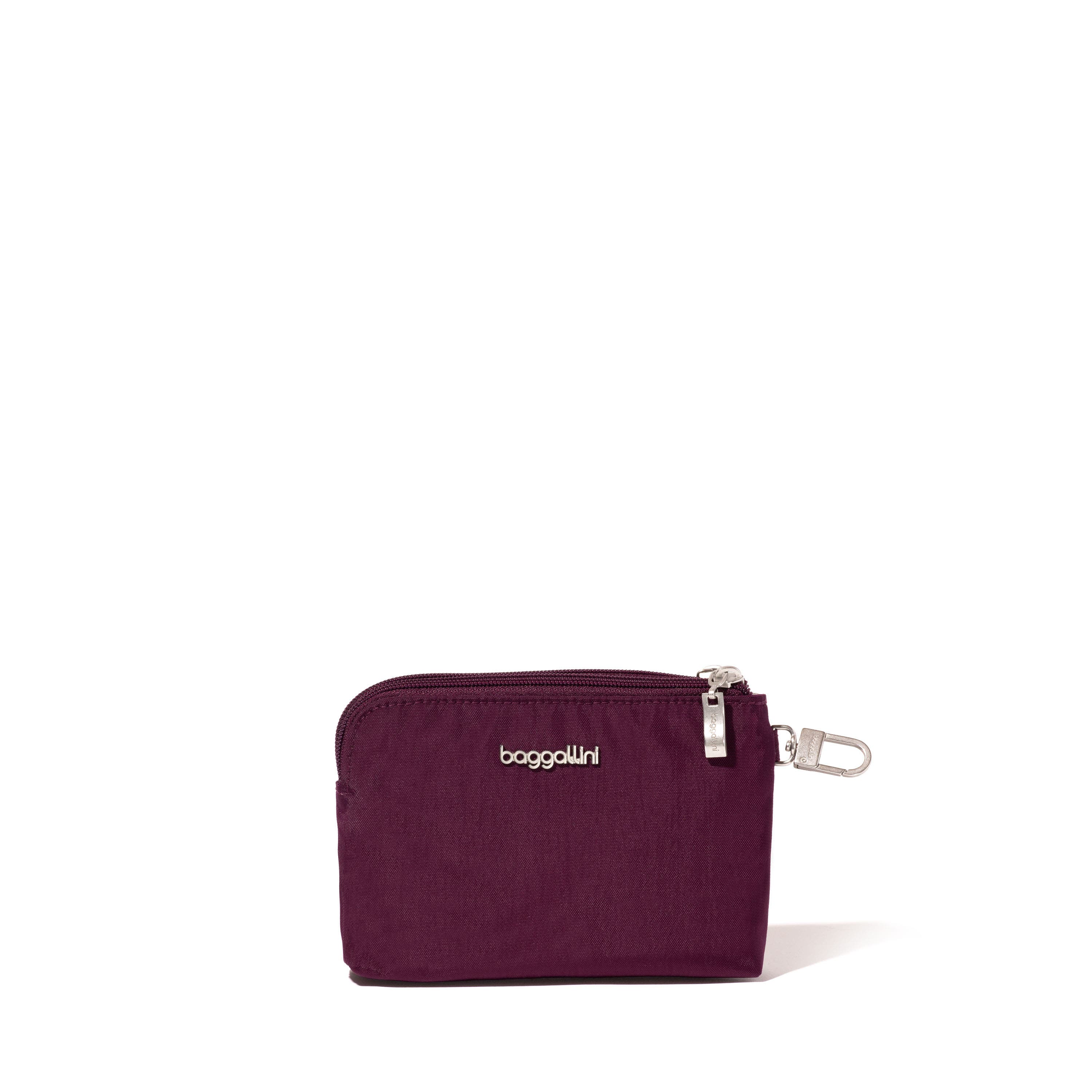 On the Go Daily RFID Zip Pouch, Main, color, Mulberry