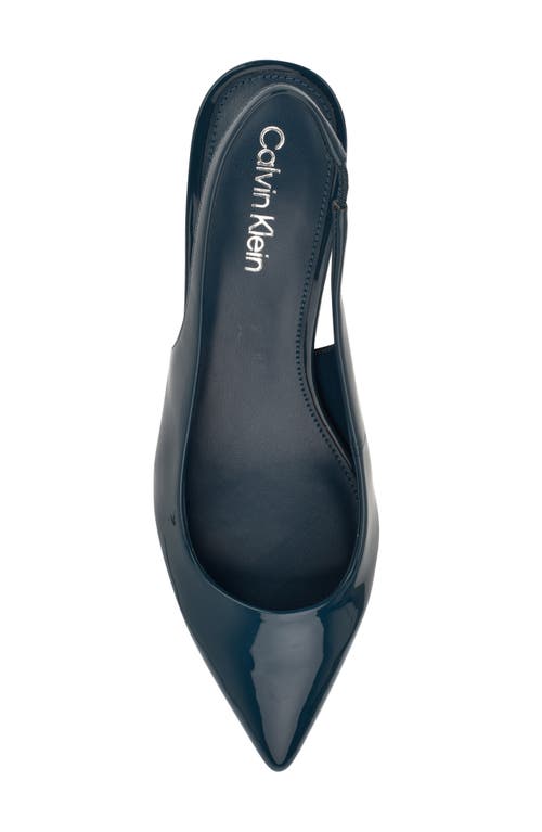 Calvin Klein Dainty Kitten Heel Pointed Toe Slingback Pump