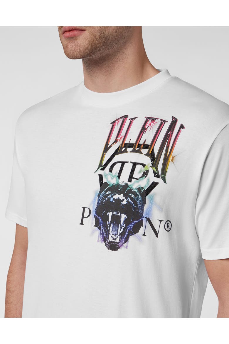 T-Shirt Round Neck Men, Alternate, color, white