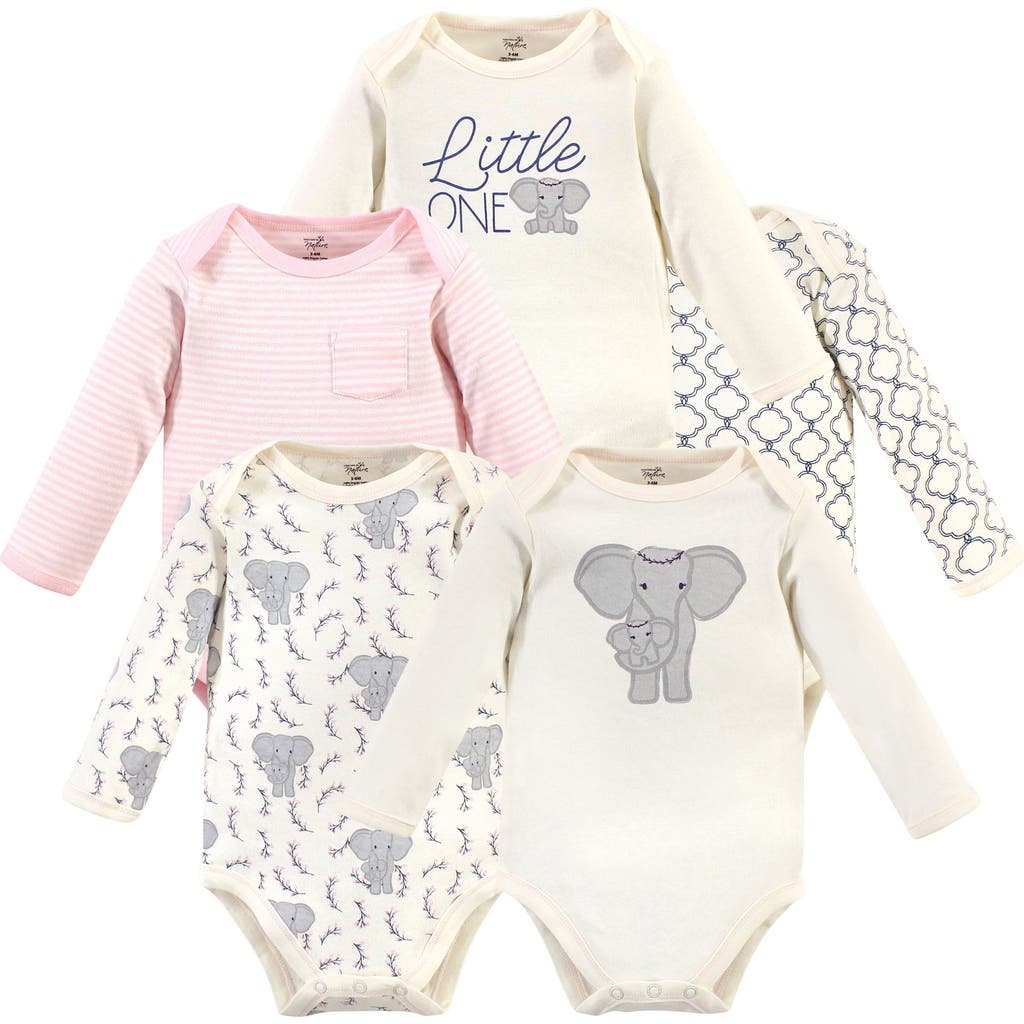 Touched By Nature Little Soft Organic Cotton Long-sleeve One-piece Essentials In White