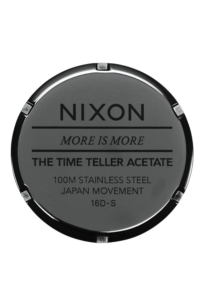 The Time Teller Acetate Bracelet Watch, 40mm, Alternate, color, TORTOISE