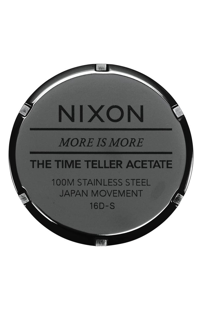 Nixon Time Teller Acetate Bracelet Watch, 40mm, Alternate, color, Tortoise