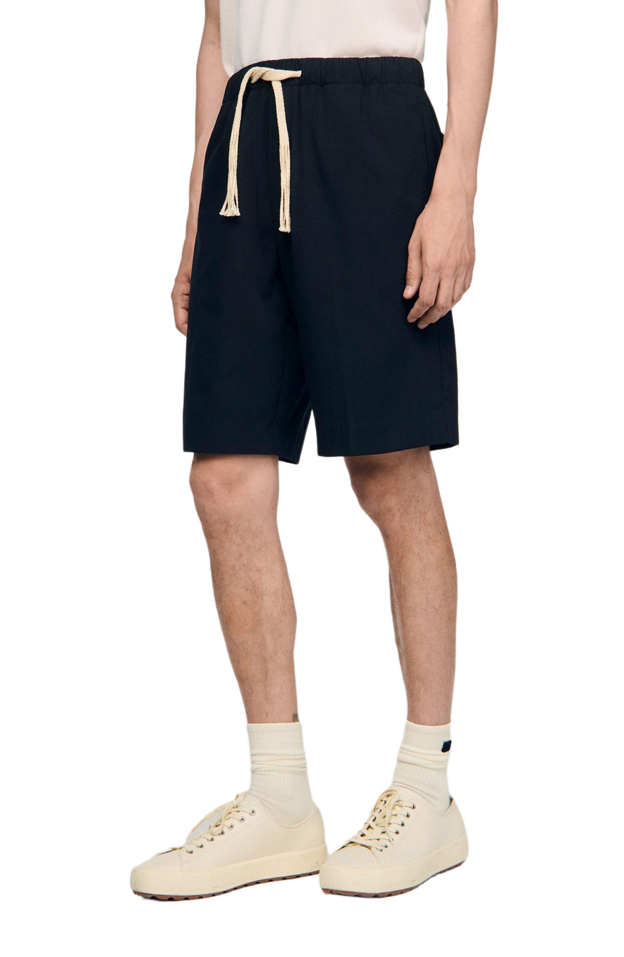 Elasticated waist cotton shorts