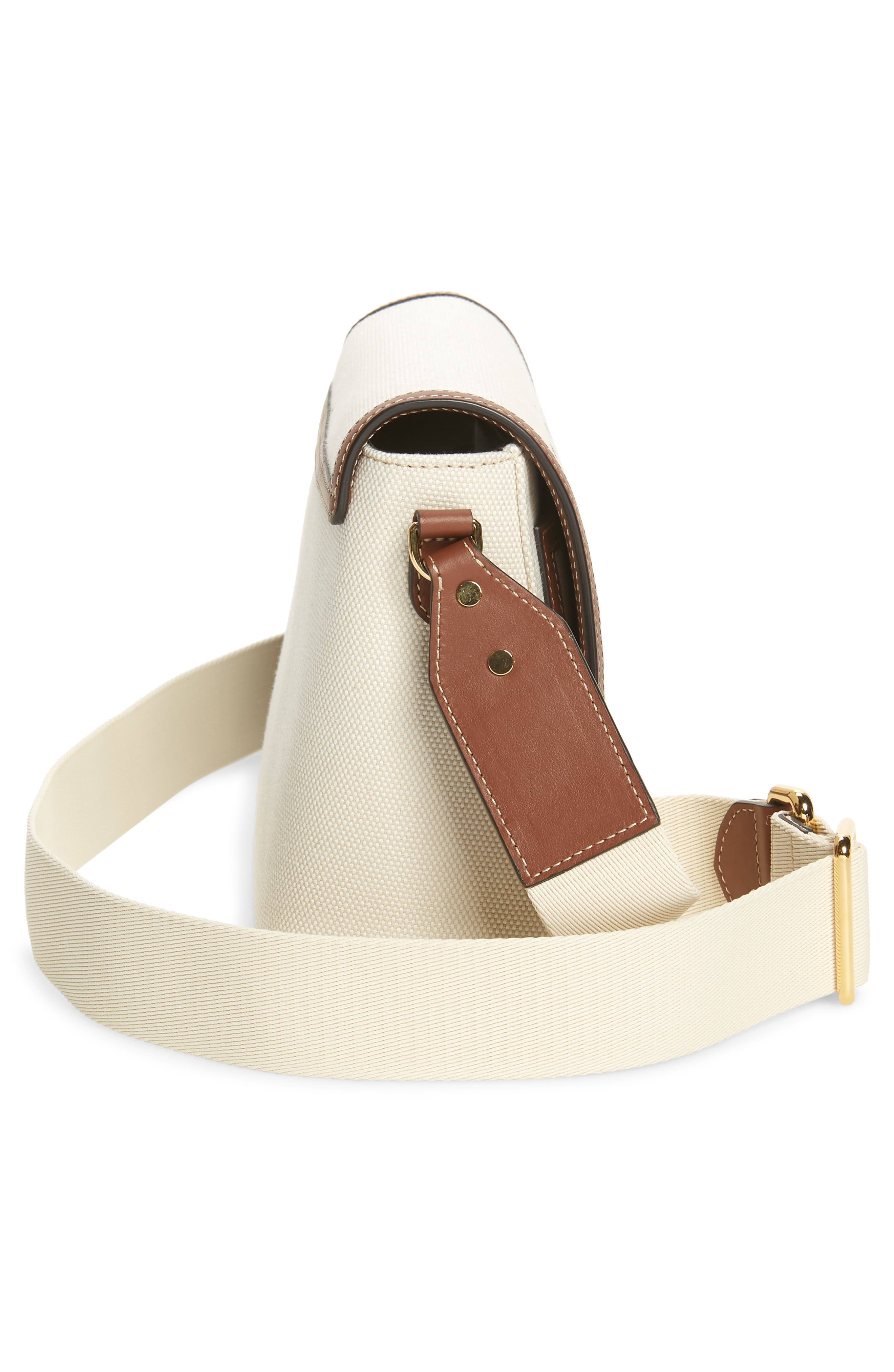 Burberry Note Horseferry Print Canvas & Leather Crossbody Bag, Alternate, color, 