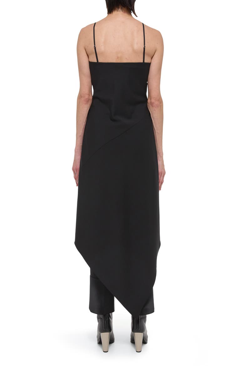 Asymmetric Hem Wool Dress, Alternate, color, BLK
