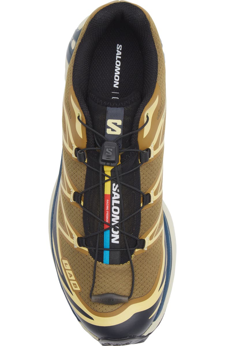Salomon Gender Inclusive XT-6 Brilliant Sneaker, Alternate, color, Brilliant Olive/ Dark Navy