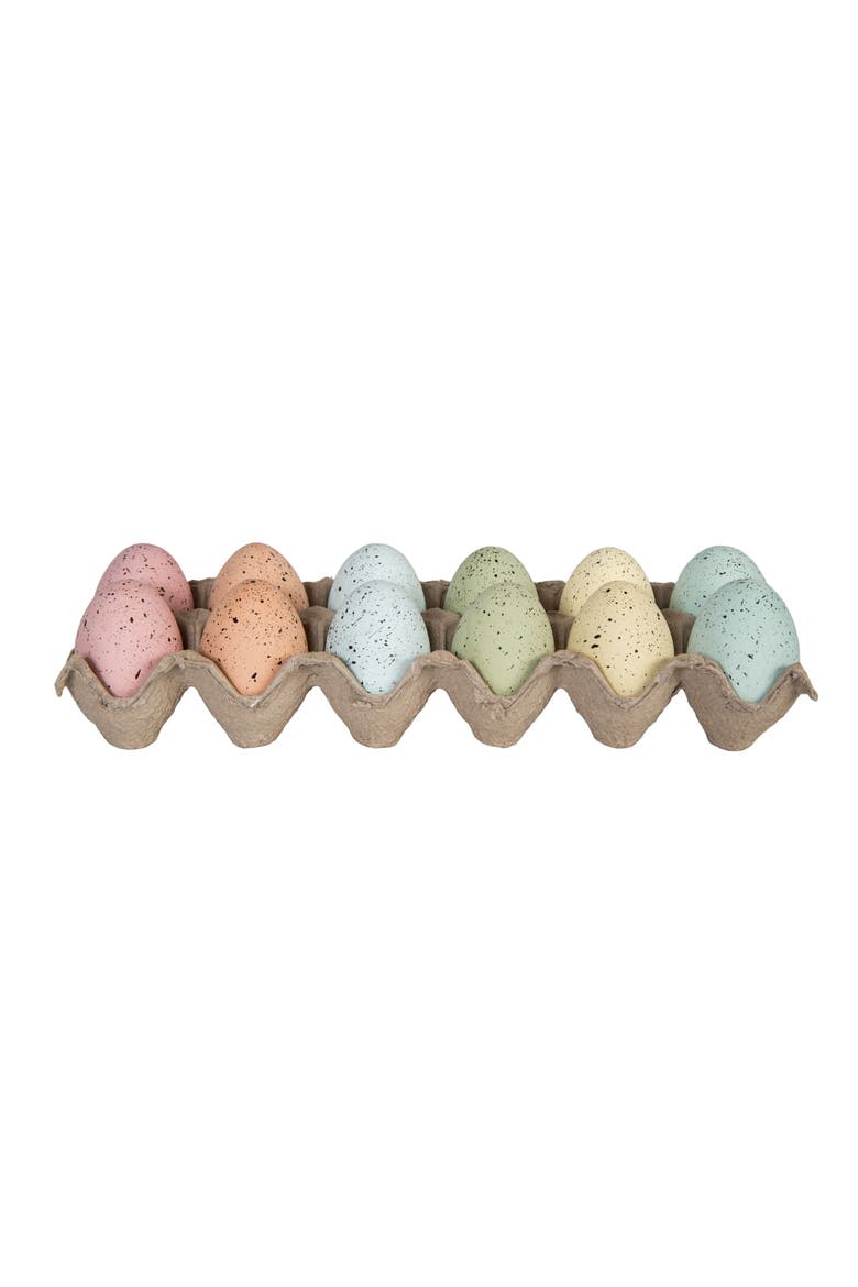One Dozen Colored Easter Eggs Decorative Figurine 11.8", Alternate, color, Yellow
