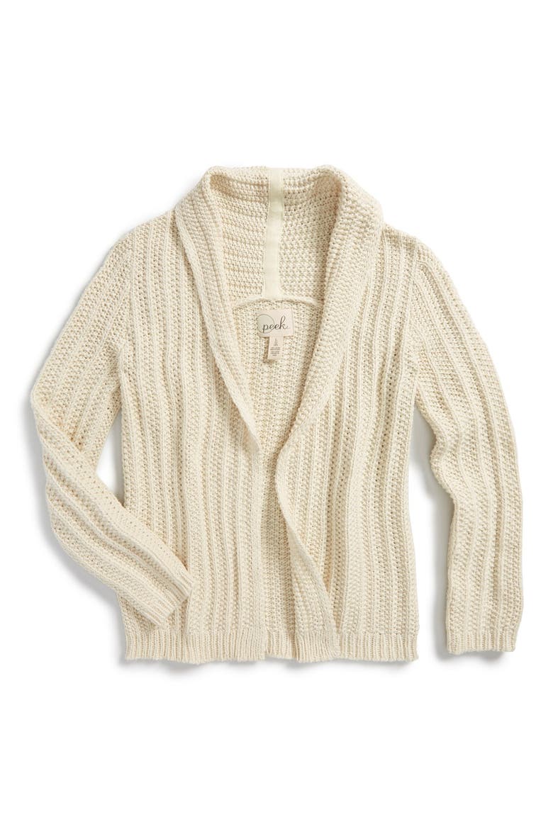Peek 'Joss' Knit Shawl Collar Cardigan, Main, color, CREAM