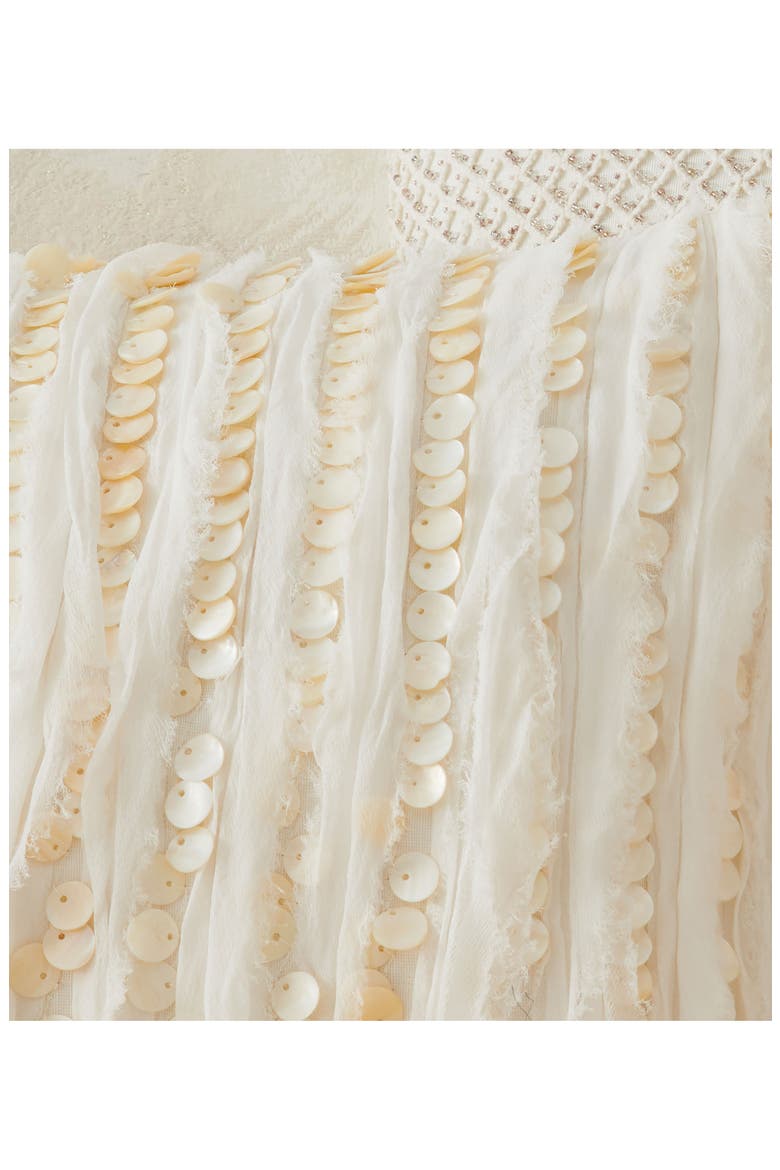 Flutter Sequin Accent Pillow, Alternate, color, IVORY