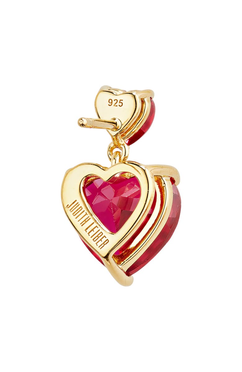 JUDITH LEIBER COUTURE Crystal Heart Drop Earrings, Alternate, color, 