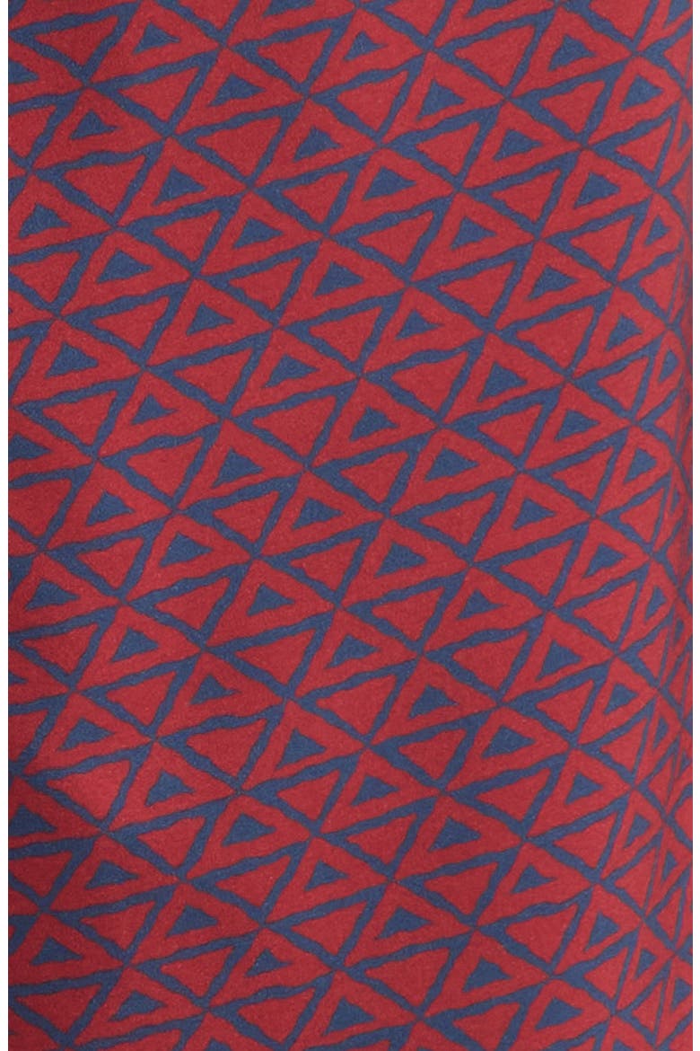 The Anchor Swim Trunks, Alternate, color, NAUTICAL RED WAVY GEO
