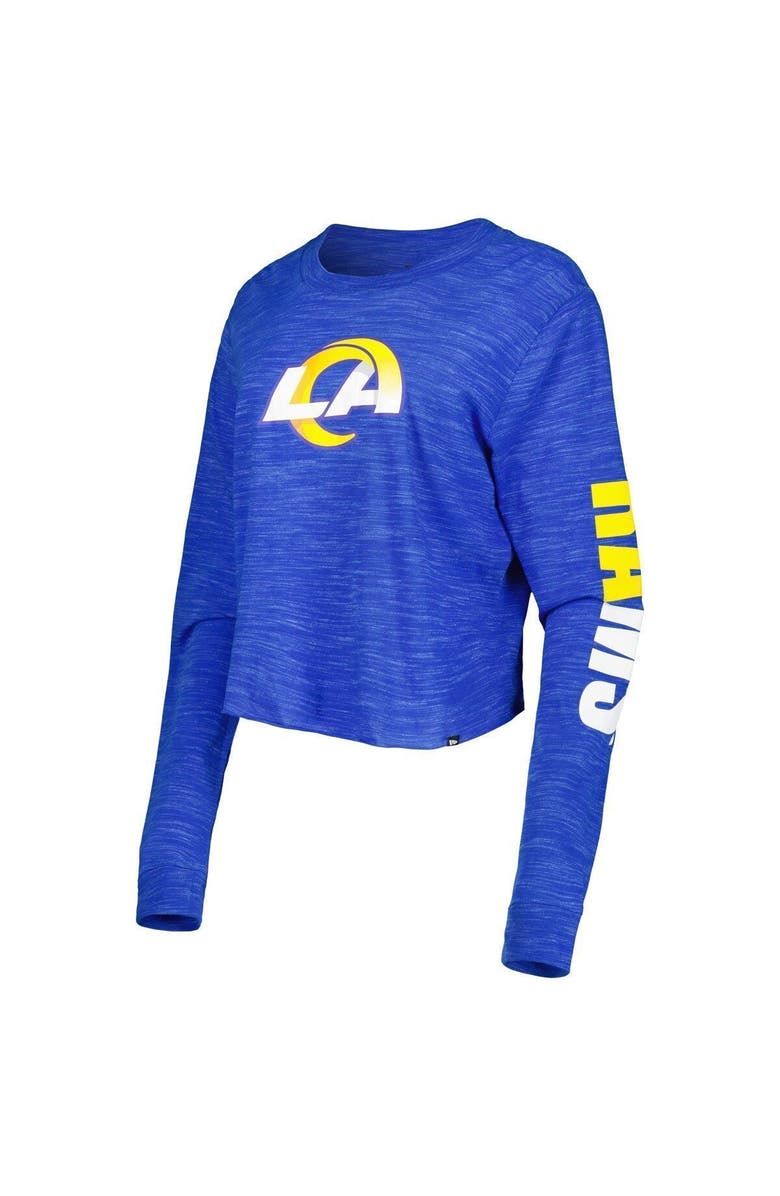 New Era Women's New Era Royal Los Angeles Rams Crop Long Sleeve T-Shirt, Alternate, color, Royal