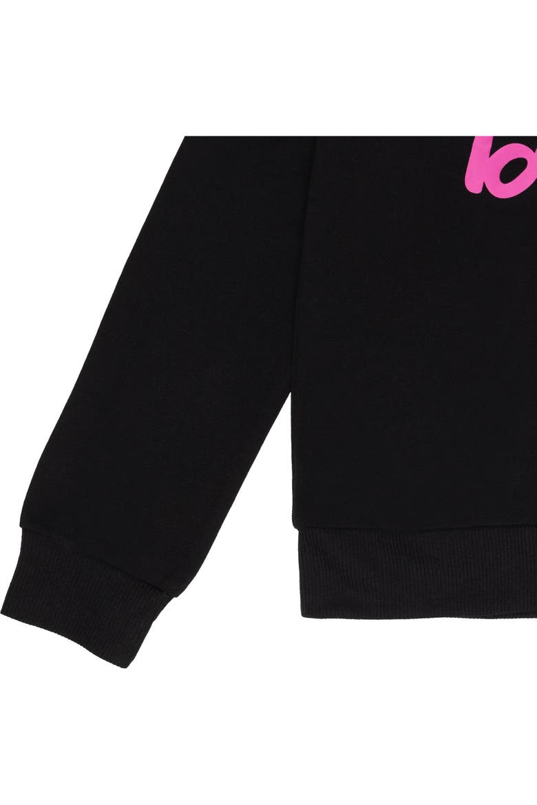 Zip-Up Hoodie, Alternate, color, Black Pink