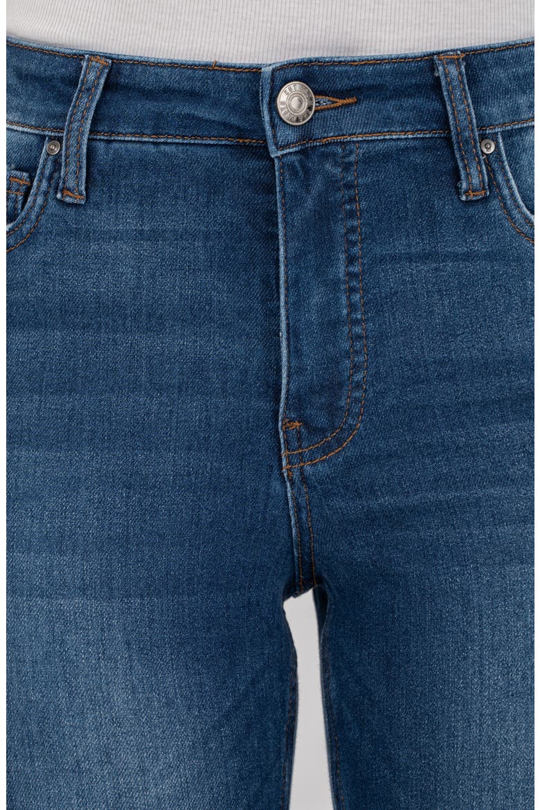 Kelsey High Waist Raw Hem Ankle Flare Leg Jeans, Alternate, color, ROYAL