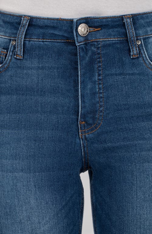 Kut From The Kloth Kelsey High Waist Raw Hem Straight Leg Jeans In Blue