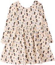 RuffleButts Toddler Girls Knit Long Sleeve Twirl Dress
