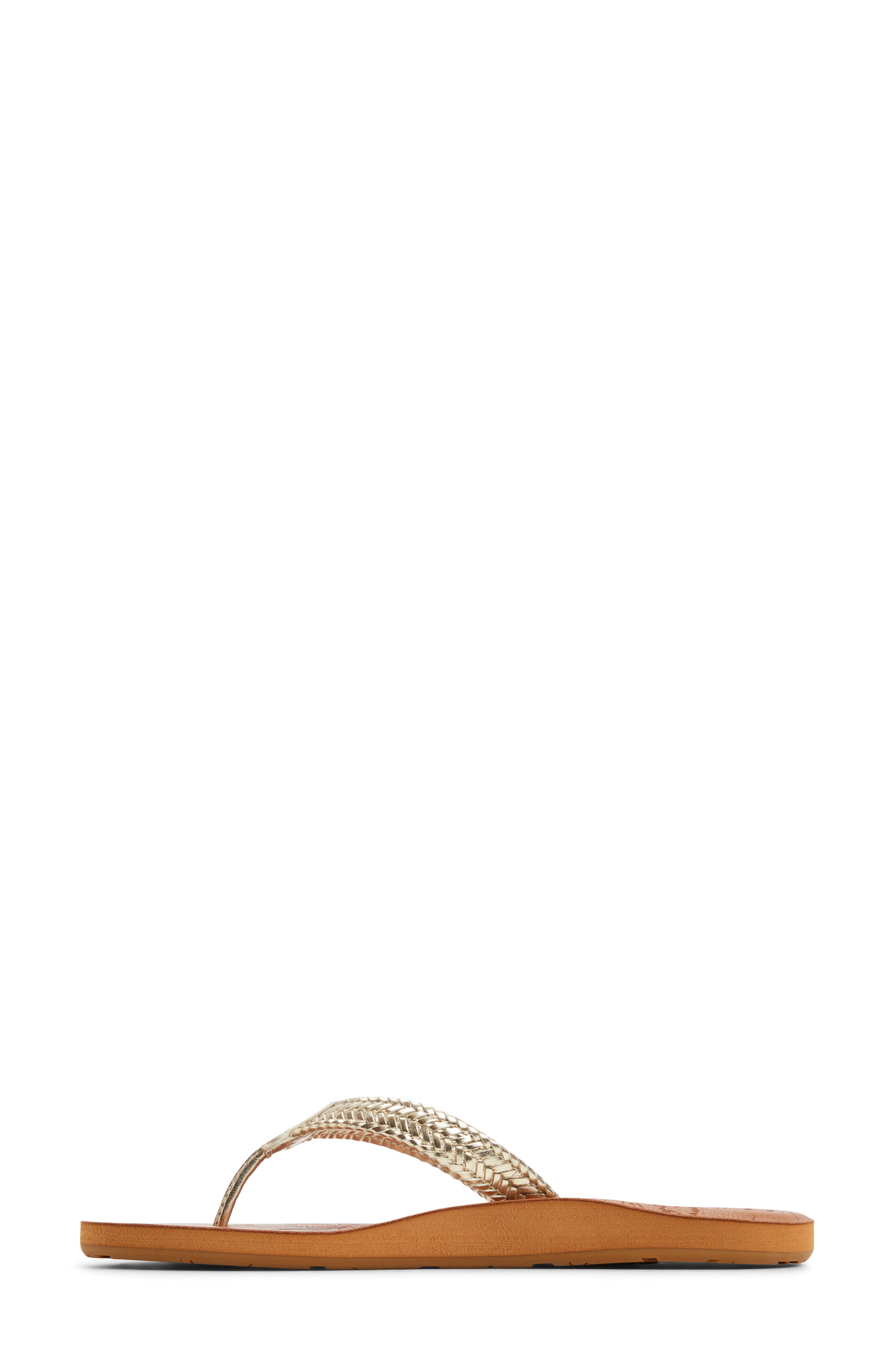 Roxy Lili III Flip Flop, Alternate, color, Champagne