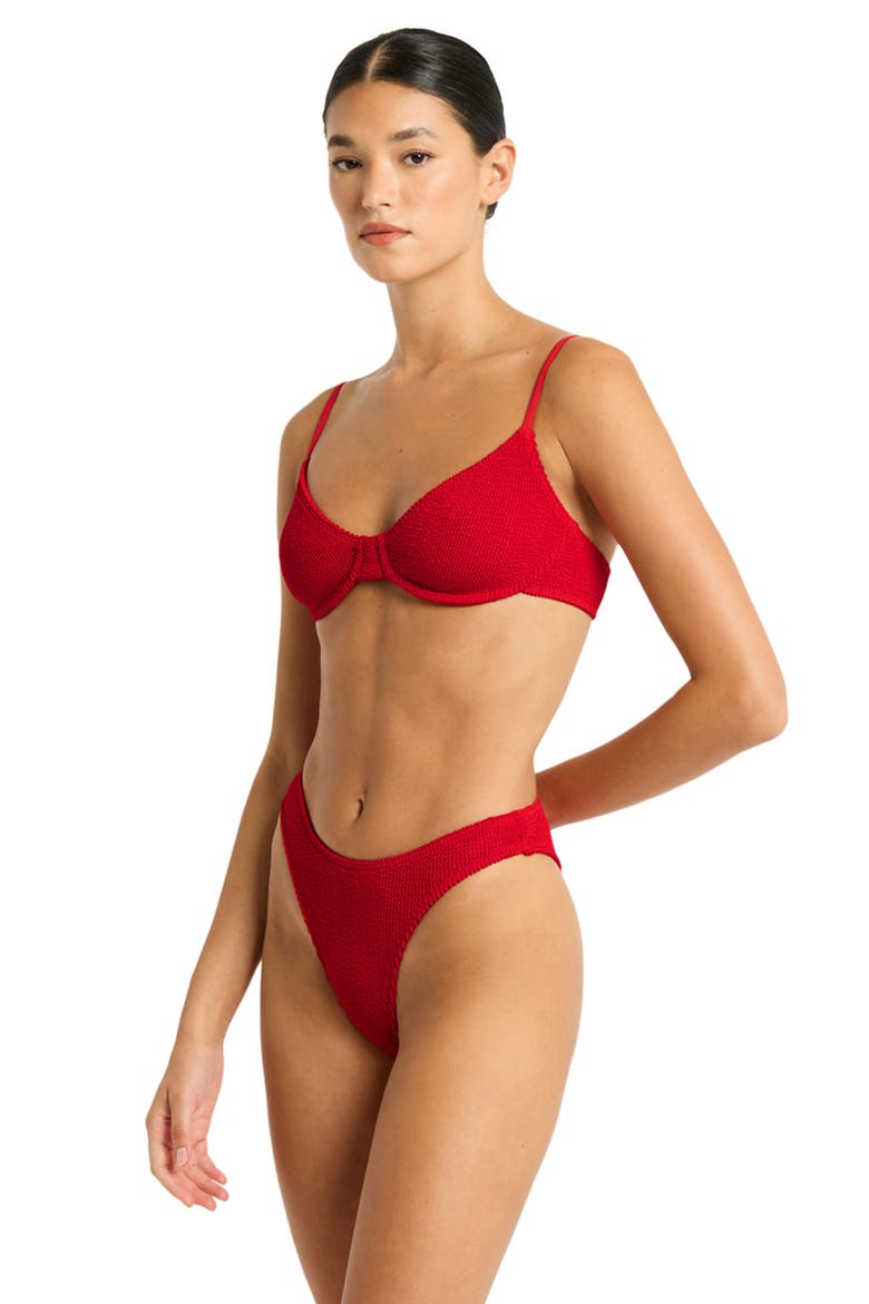 Christy Bikini Bottoms, Alternate, color, BAYWATCH RED ECO